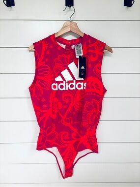 FARM rio x Adidas Magenta Pink and Coral Bodysuit